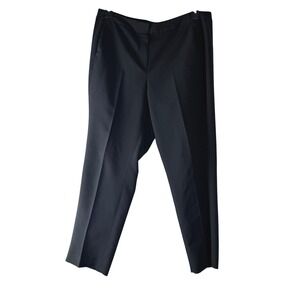 Kasper Women's Black Straight Leg Dress Pants Size 12P Tailored Office Career